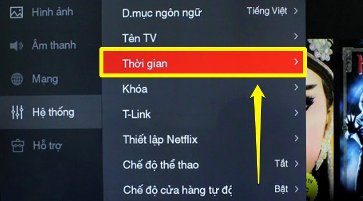 Tivi được cài đặt thời gian tự động bật tắt