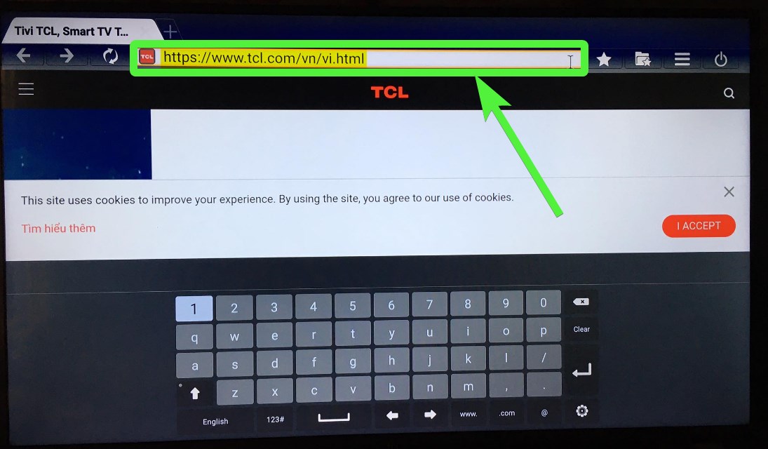 Nhập địa chỉ trang web bạn muốn vào và tiến hành duyệt web