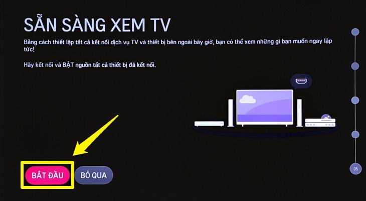 Hướng dẫn các bước thiết lập đầu tiên trên tivi LG