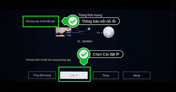 Hướng dẫn các bước cài đặt IP và DNS mạng smart tivi Samsung