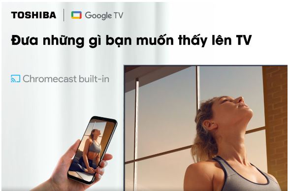 Kết nối điện thoại iPhone với tivi Toshiba qua Chromecast