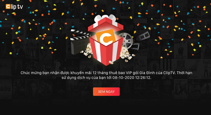 Thông báo kích hoạt thành công.