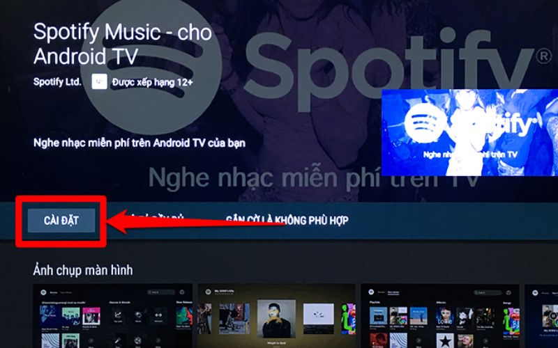 Chọn vào cài đặt để tải ứng dụng về
