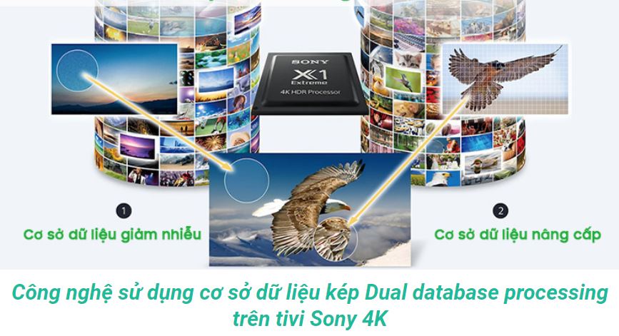 Công nghệ sử dụng cơ sở dữ liệu kép Dual database processing trên tivi Sony