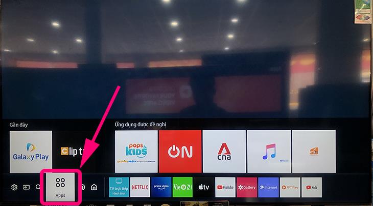 Bước 2: Nhấn vào ứng dụng “APPS”.