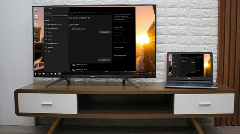 kết nối laptop với tivi samsung qua wifi hoàn thành