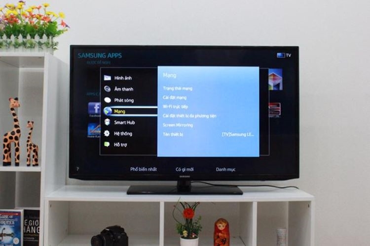 màn hình youtube bị thu nhỏ trên tivi samsung 4