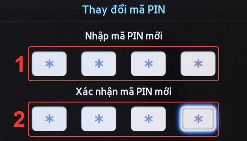 Sau đó nhập 4 số: 0313 để reset mã PIN tivi LG về mặc định ban đầu là 0000.