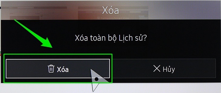 chọn Xoá
