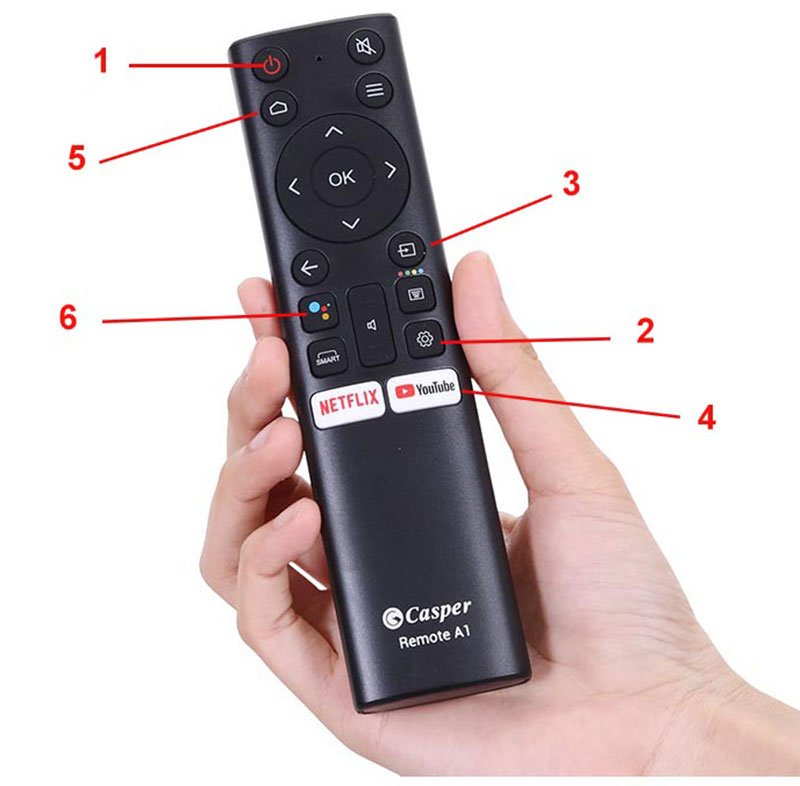 Hướng dẫn sử dụng điều khiển thông minh tivi Casper