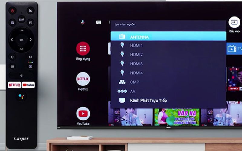 Chọn Antena để dò kênh