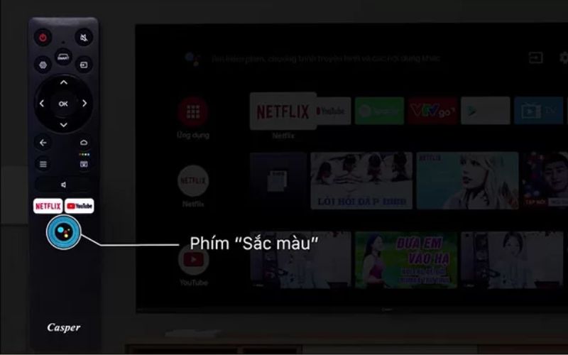 Phím Sắc màu là biểu tượng Google Assistant
