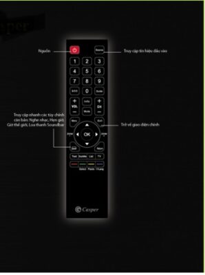 Các phím chức năng cơ bản trên điều khiển tivi Casper thường