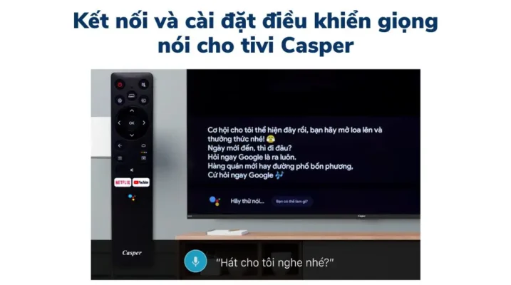 Chi tiết cách cài đặt tìm kiếm bằng giọng nói trên tivi Casper