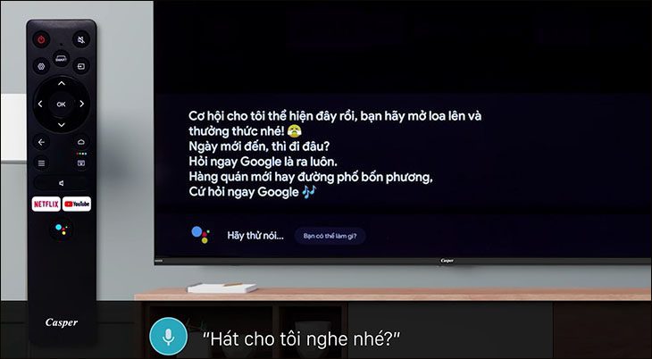 Thay đổi nội dung tìm kiếm bằng giọng nói cho tivi casper
