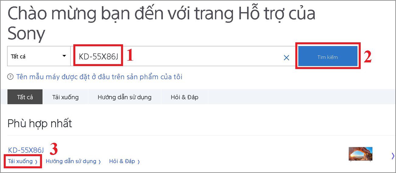 Cách tải và cập nhật phần mềm tivi Sony bằng USB