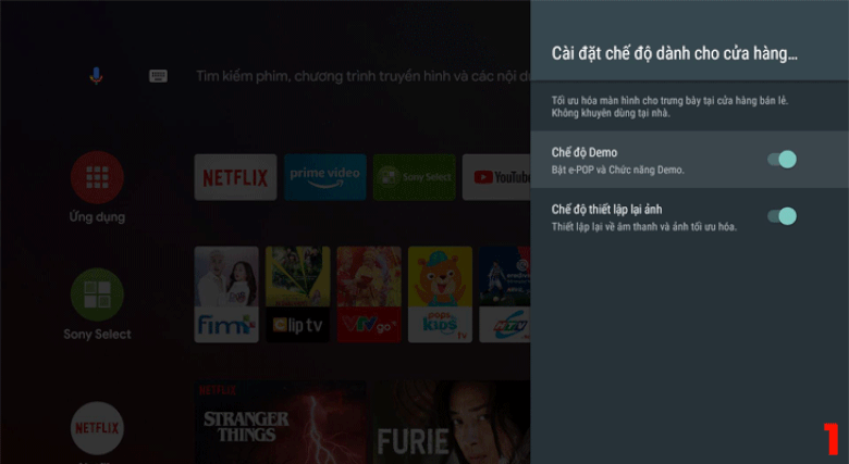 Cách tắt chế độ demo trên tivi Casper: