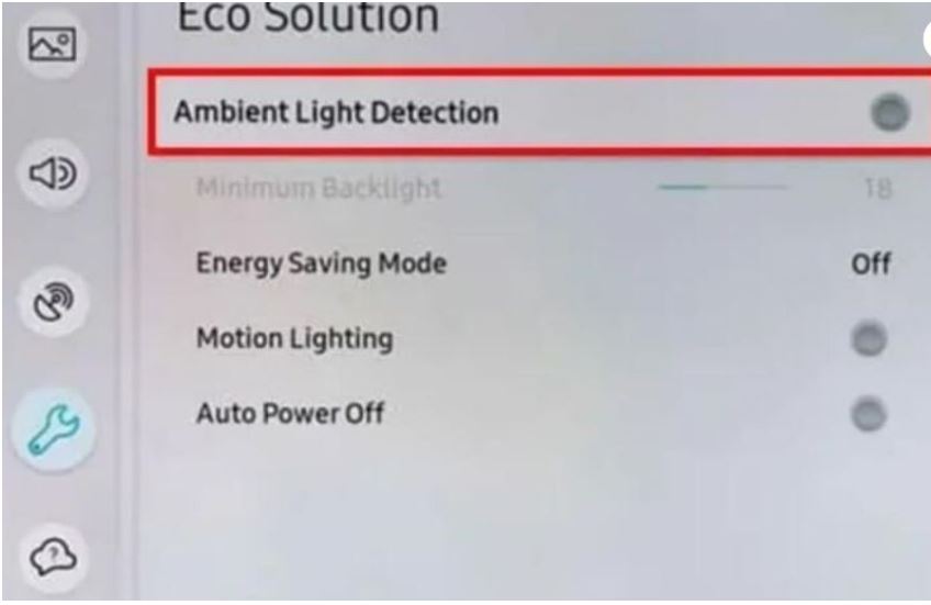 Tắt tính năng Ambient Light Detection để điều chỉnh độ sáng