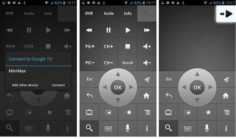 Điều khiển tivi Casper bằng điện thoại qua ứng dụng Google TV Remote cho Android