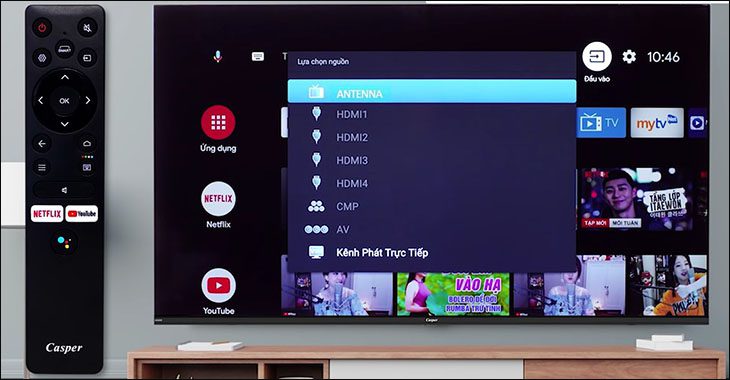 Tivi Casper bắt đầu dò kênh