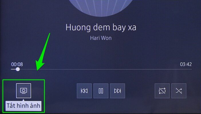 Cách tắt màn hình tivi Samsung khi nghe nhạc Youtube
