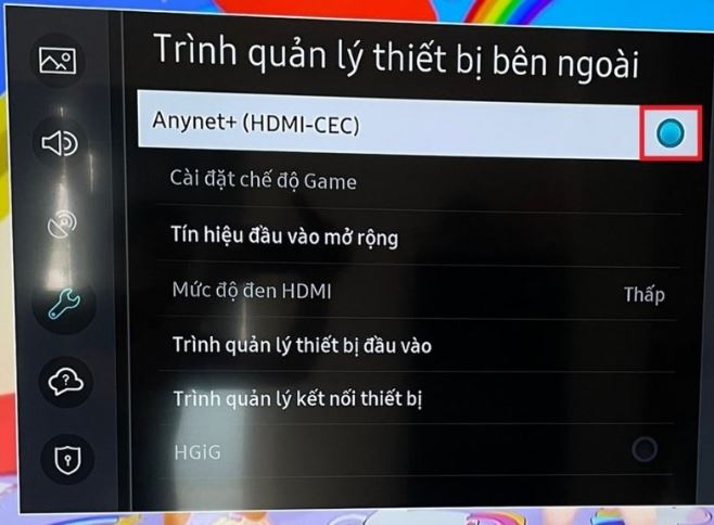 Hủy kích hoạt chế độ Anynet+ (HDMI-CEC).