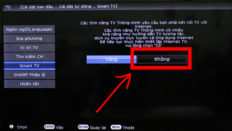 5. Cài đặt Smart TV