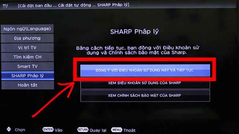 6. Cài đặt Sharp Pháp lý
