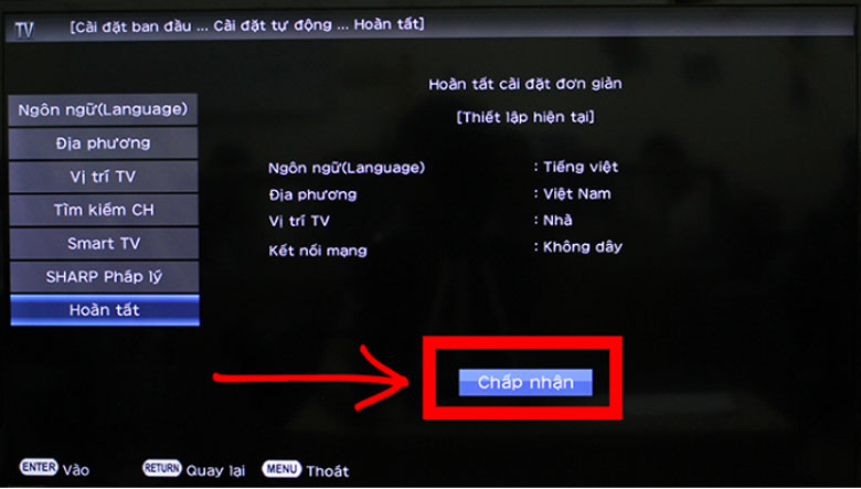 7. Cài đặt hoàn tất