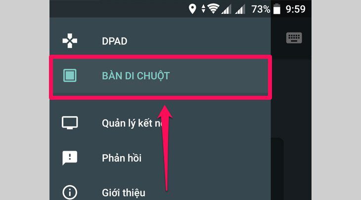 Bạn chỉ cần vuốt ở khu vực này để di chuyển, nhấp để chọn.