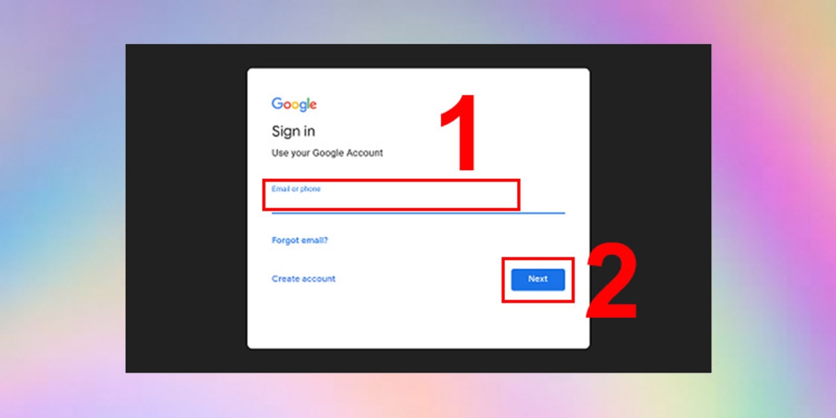 Nhập tài khoản Gmail