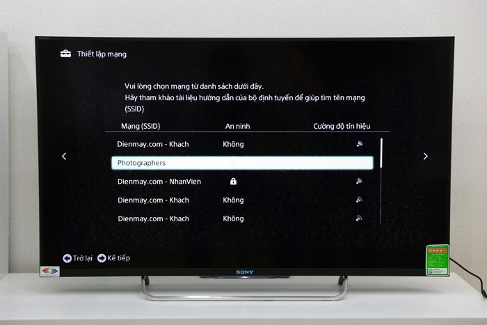 kết nối mạng cho tivi Sony Bravia qua Wifi: