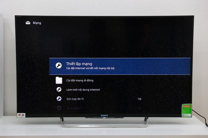 Trong bảng chọn Thiết lập mạng chọn Thiết lập kết nối mạng