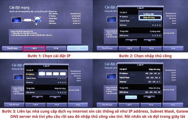 Thực hiện kiểm tra các bước như hình xem kết nối đã đi đến tivi hay chưa?