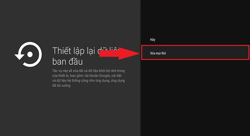2. Thiết lập lại tivi để sửa lỗi Tivi Sony hiện lỗi 1107