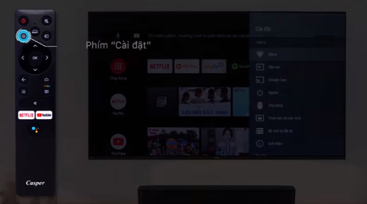 Cách bật Bluetooth trên tivi Casper
