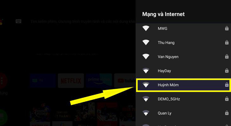 Cách kết nối Wifi cho tivi Xiaomi