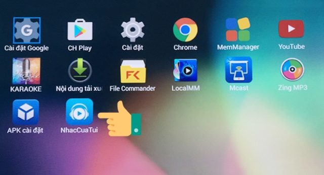 Sau khi cài xong trên giao diện trang chủ lúc này ứng dụng của tivi sẽ xuất hiện các biểu tượng của ứng dụng bạn vừa cài.