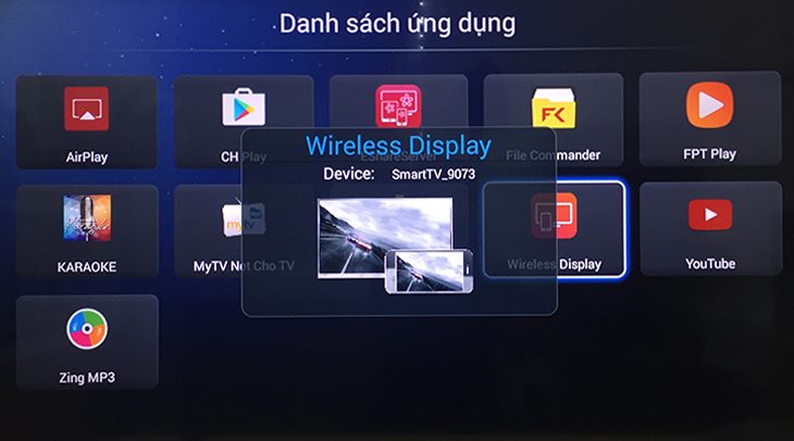 Các bước để chiếu màn hình điện thoại lên trên tivi Asanzo
