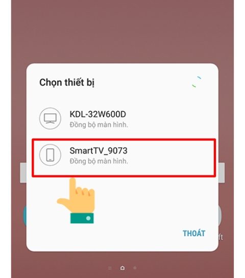 Bạn chọn vào tivi muốn kết nối.