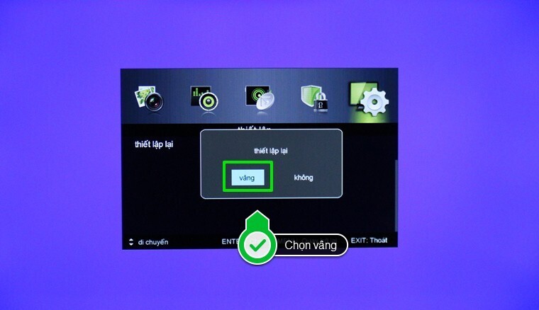 cách khôi phục cài đặt gốc và thiết lập lại trên tivi asanzo thường