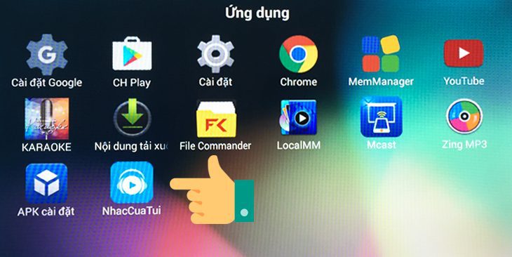 Sau khi được cài đặt sẽ nằm ngay trên giao diện trang chủ của ứng dụng tivi.