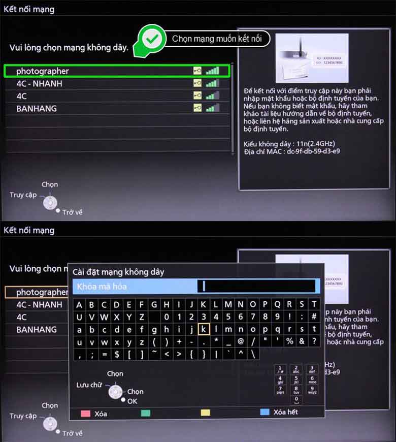 Tivi chưa kết nối mạng thành công