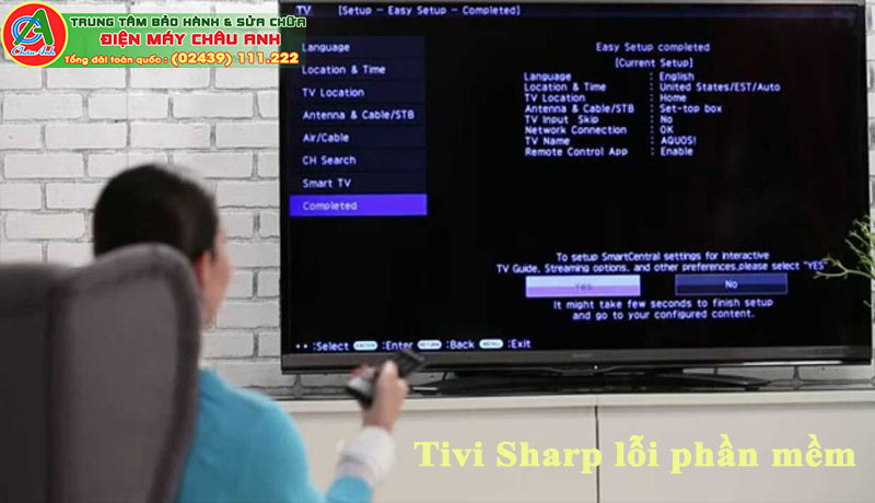 Tivi Sharp lỗi phần mềm