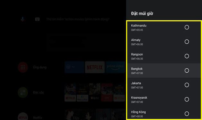 Cài đặt ngày giờ trên tivi Xiaomi