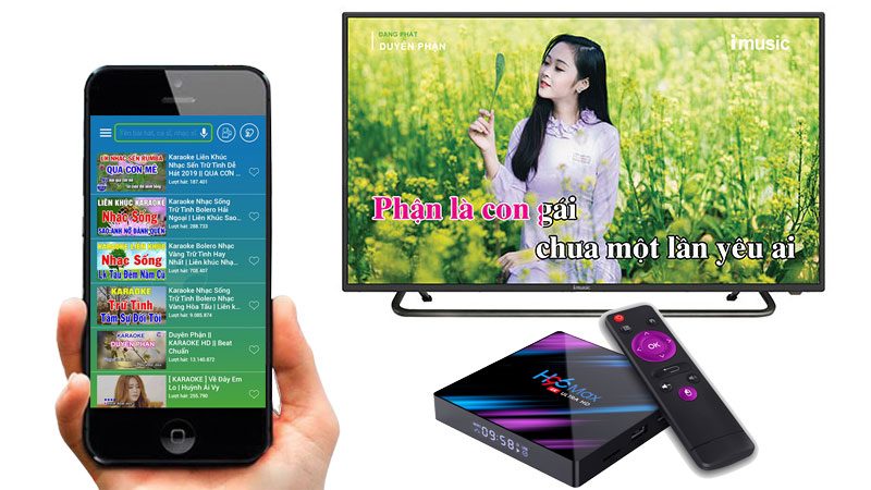 Hát karaoke trên tivi Xiaomi