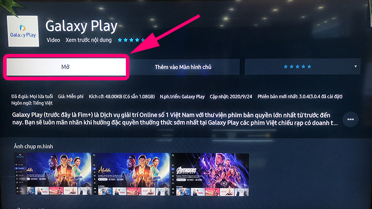 Cách cài đặt Galaxy Play trên tivi Samsung