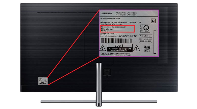 Cách kiểm tra tivi Samsung chính hãng