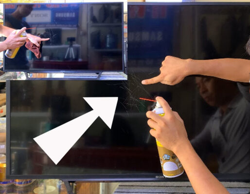 Cách làm mờ vết xước trên màn hình tivi