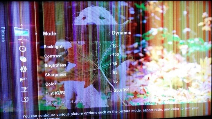 lỗi panel trên tivi samsung